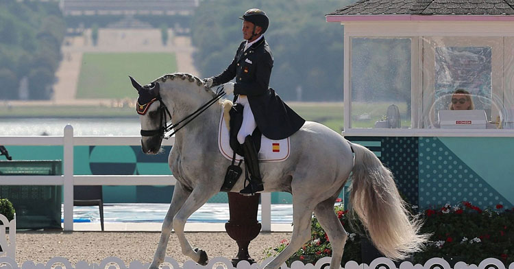 Jiménez Cobo a lomos de Euclides Mor en París 2024. Foto: RTVE