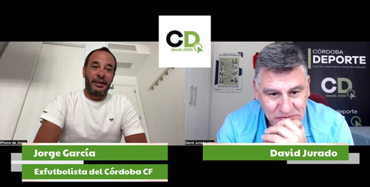 Jorge García durante su entrevista con David Jurado recordando su etapa en el Córdoba CF.