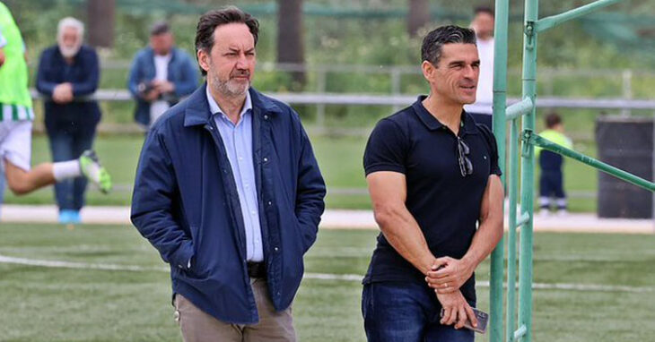 Fernández Monterrubio y Juanito en la Ciudad Deportiva. Foto: CCF