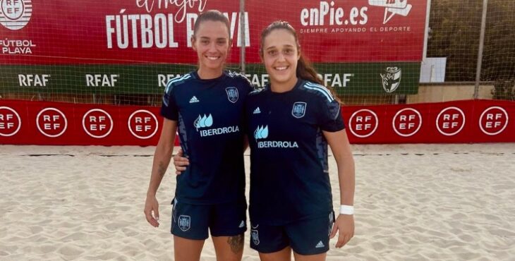 Paqui Campoy junto a su compañera Pilar Sánchez, en la concentración previa de la selección. Foto: Pozoalbense Femenino