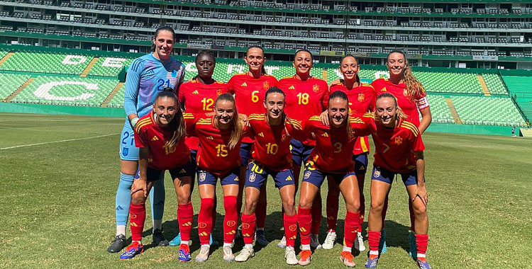 El once titular de España en Cali. Foto: RFEF