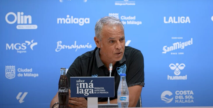 Pellicer en la rueda de prensa previa al Córdoba-Málaga