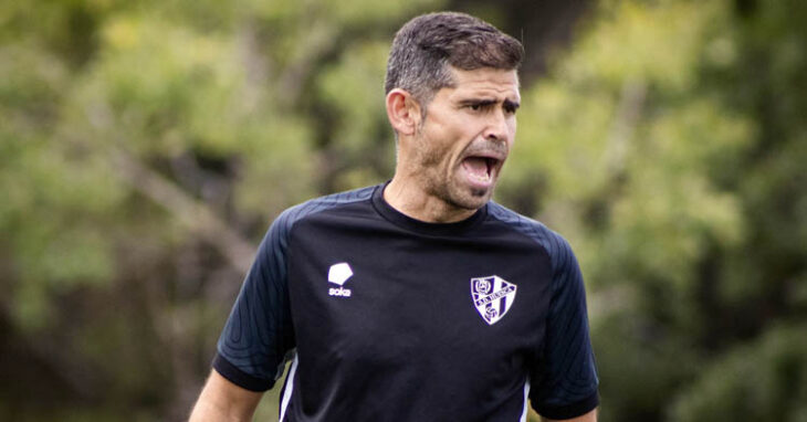 Antonio Hidalgo en un entrenamiento del Huesca. Foto: SD Huesca