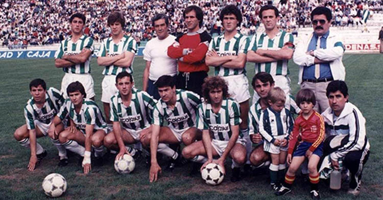Once del Córdoba en un partido de Tercera de la 1984-85.