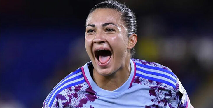 Wifi celebrando su gol en Colombia. Foto: RFEF