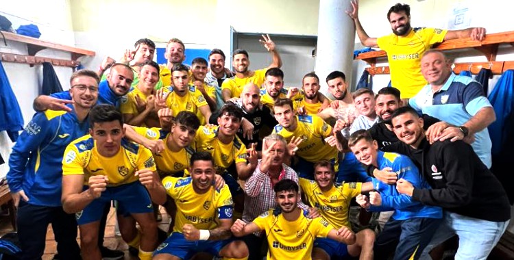 El vestuario palmeño tras la victoria. Foto: Atlético Palma del Río