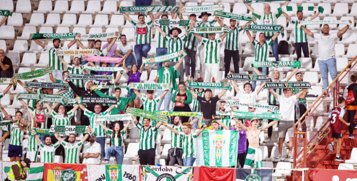 Aficionados del Córdoba en el último desplazamiento fuera de casa. Foto: CCF