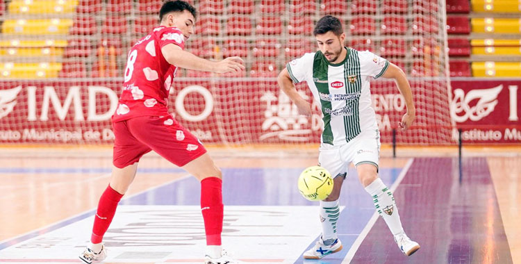 El cuadro blanquiverde pudo de nuevo con los charcuteros. Foto: David Hernández / Córdoba Futsal