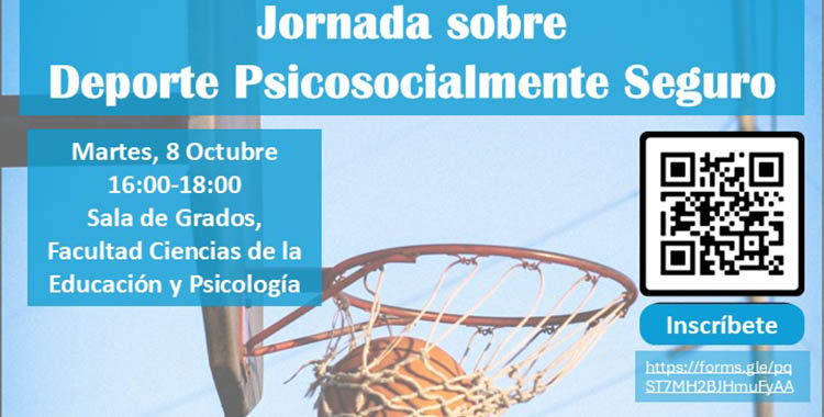 El cartel de las jornada de deporte seguro.