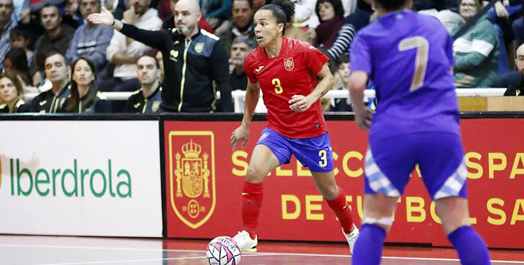 Dany Domingos en uno de los partidos de España ante Argentina de esta semana. Foto: RFEF