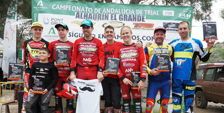 El cuadro de campeones del Andaluz de Trial 2024. Foto: Famotos.com