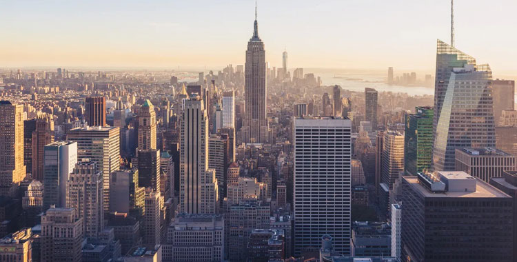 Una imagen aérea de Nueva York