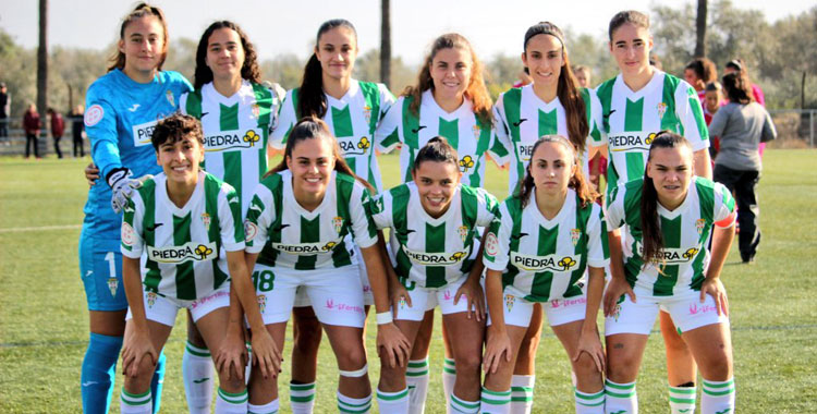 El once blanquiverde ante el Fundación Canaria CDT. Foto: @CordobaFemenino