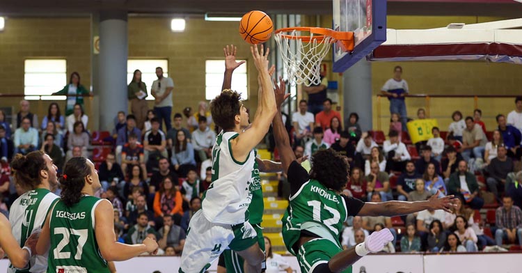 Pablo Martín en el aro ante el Lobe Huesca. Foto: Coto Córdoba CB