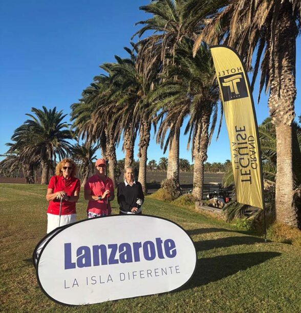 Las damas finalistas en Costa Teguise Golf.