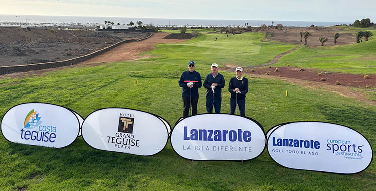 Los finalistas en el Lanzarote Golf.