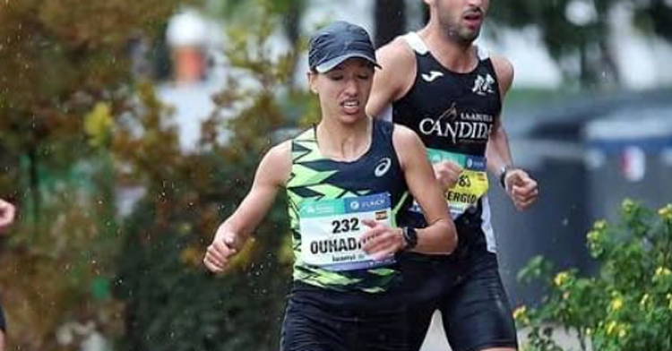 Fátima Ouhaddou en la Maratón de Valencia.