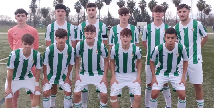 Once inicial del Córdoba en la victoria frente al Altair en la División de Honor Cadete. Foto: Cantera CCF