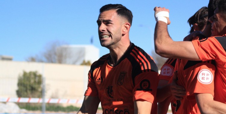 Nané celebrando un gol en el último encuentro del 2024. Foto: Xerez Club Deportivo