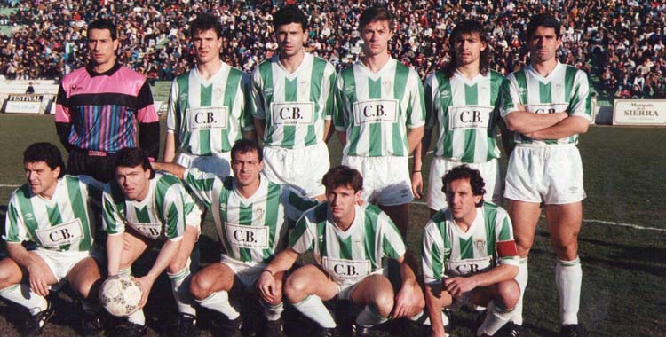 Once del Córdoba en un partido de la temporada 1990-91.