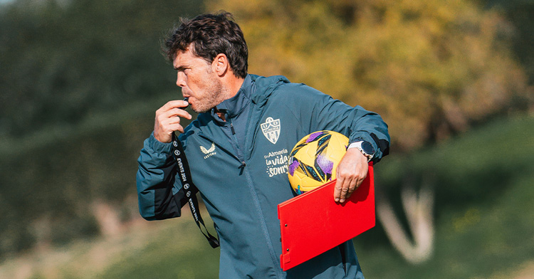 Rubi en un entrenamiento del Almería. Foto: UD Almería