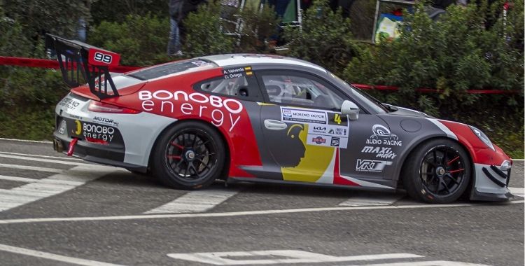 Coche del equipo vencedor, Valverde y Ortega en el Rally-Crono Ciudad de Córdoba