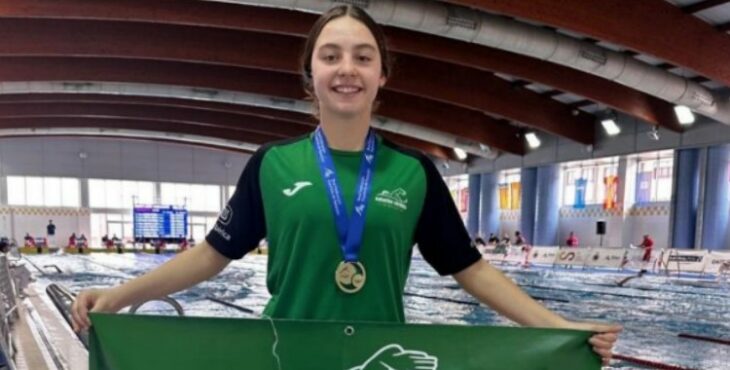 Helena Castillo tras proclamarse campeona de España.