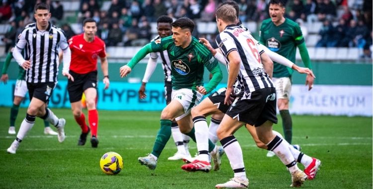 El Racing de Ferrol en su duelo ante el Castellón. Foto: LaLiga Hypermotion