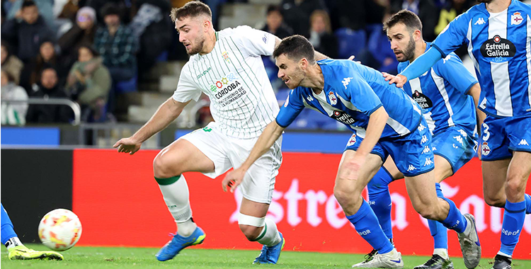 Casas en la última visita del Córdoba a Riazor.