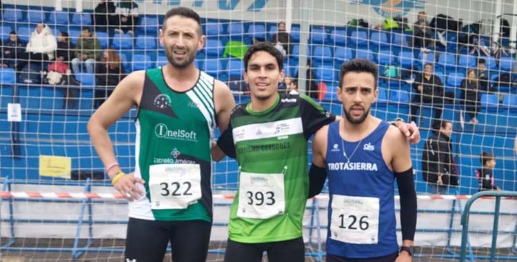 Podio masculino de la Carrera Benéfica de Fuente Palmera.