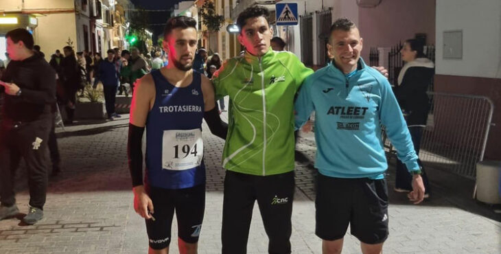 Atletas que alcanzaron el podio masculino en Villafranca de Córdoba.