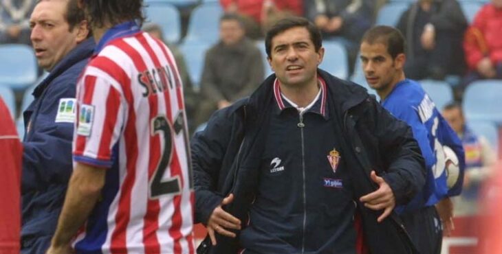 Marcelino en un partido del Sporting de la 2003-04.