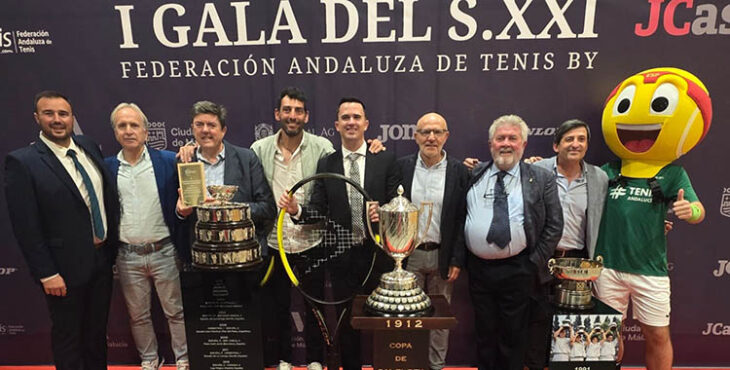 Los premiados en la I Gala de la Federación Andaluza de Tenis.