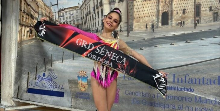 Claudia Aguilar, del Club GR Séneca, en el Campeonato de España Base Individual en Guadalajara