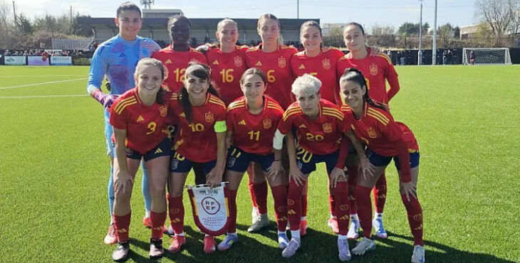 Uno de los onces de España sub19 en esta fase de clasificación. Foto: RFEF
