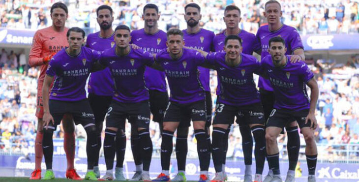 El once del Córdoba en La Rosaleda.