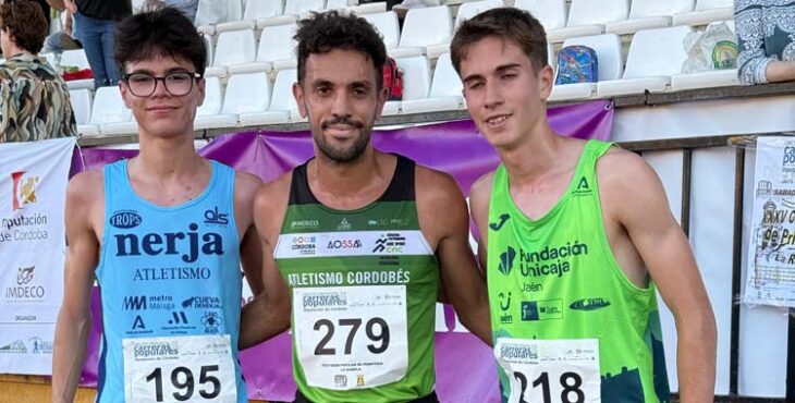 Podio masculino del Cross de Primavera de La Rambla.