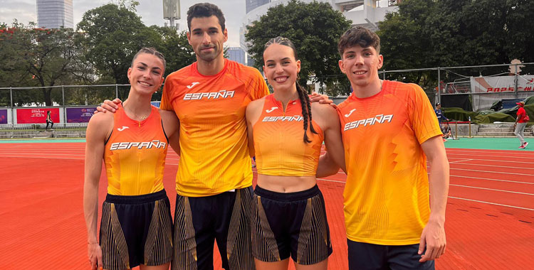 El cuarteto español del domingo, con la novedad de Blanca Hervás. Foto: RFEA
