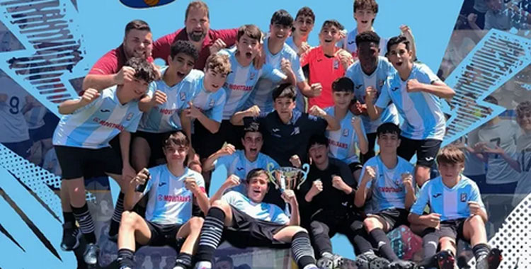 Un montaje gráfico con el equipo campeón. Imagen: Don Bosco CF