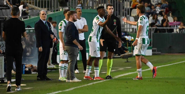 Ntji Tounkara poco antes de debutar como cordobesista en Segunda. Autora: Natalia Román