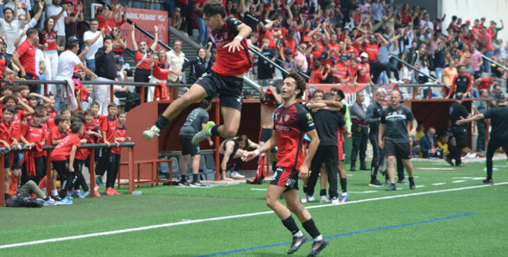 Los jugadores del Salerm Puente Genil celebrando un tanto de esta campaña. Foto: Tino Navas / Salerm Puente Genil