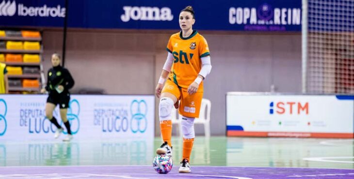 Cristina García en los cuartos de final de Copa.