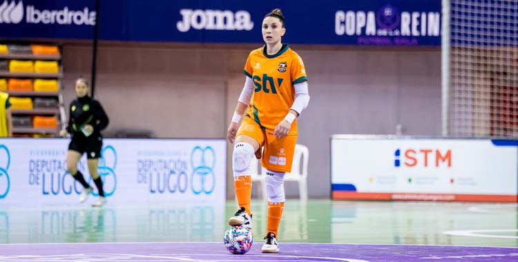 Cristina García en los cuartos de final de Copa.