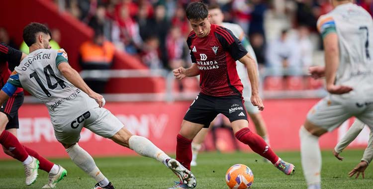 Gorrotxategi en el Mirandés-Castellón. Foto: LaLiga Hypermotion