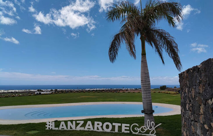 Vista de la salida de Lanzarote Golf.