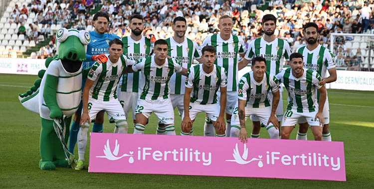 El once inicial del Córdoba ante el Mirandés.