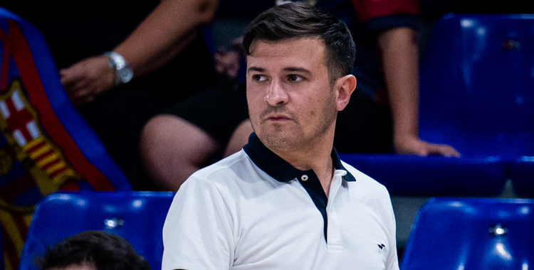 Emanuel Santoro en el Palau Blaugrana.