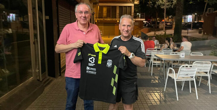 Alfonso Ortiz junto al presidente Pablo García