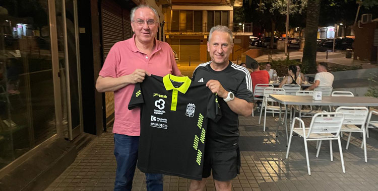 Alfonso Ortiz junto al presidente Pablo García