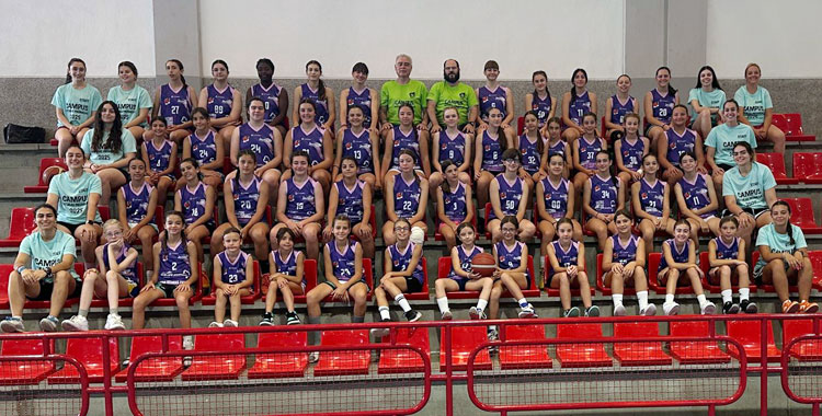 La foto de familia del Campus de Baloncesto Futuras Promesas